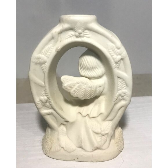 JOY Candle Holders Set Of 3 Angel Cherub Bisque - Picture 9 of 16